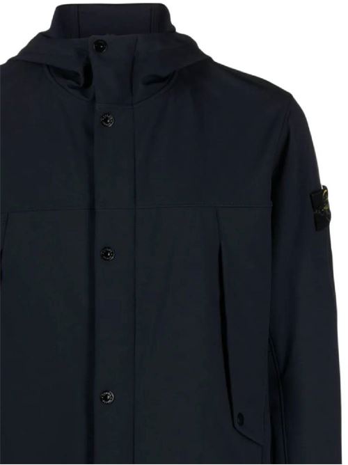 navy blue shell stretch-design windproof water-resistant Stone Island | 801540227V0020